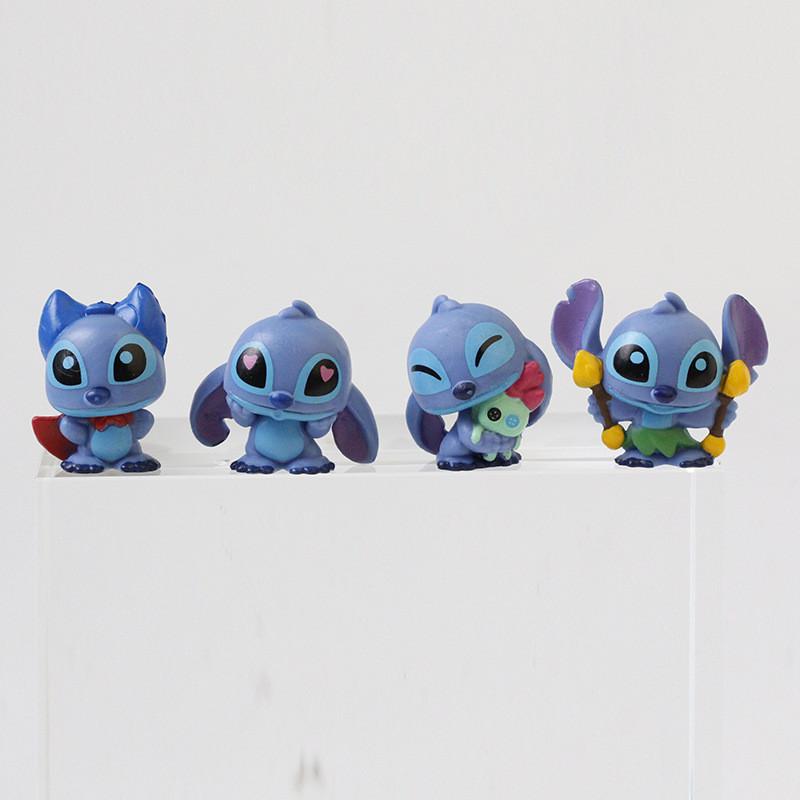 Pvc 12pcs Stitch Action Figures Model Toy Decoration Gifts Ornament Cartoon