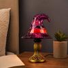 Luminária de Mesa Chapéu de Bruxa para Halloween, Luminária Chapéu de Bruxa em Vitral USB, Luz Noturna Decorativa Estilo Vintage Gótico Chapéu de Mago para Casa, Quarto