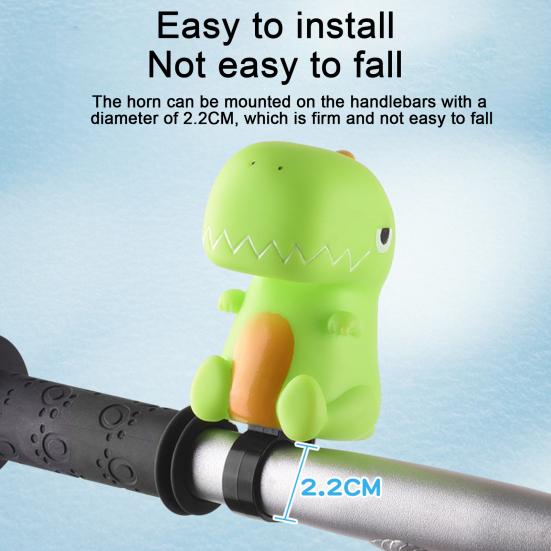 Cartoon Bike Bell Cute Squeeze Bicycle Horn Loud Clear Easy Installation On 0.87" Handlebars Bicycle Bell Lightweight Plastic Silicone Stretchable