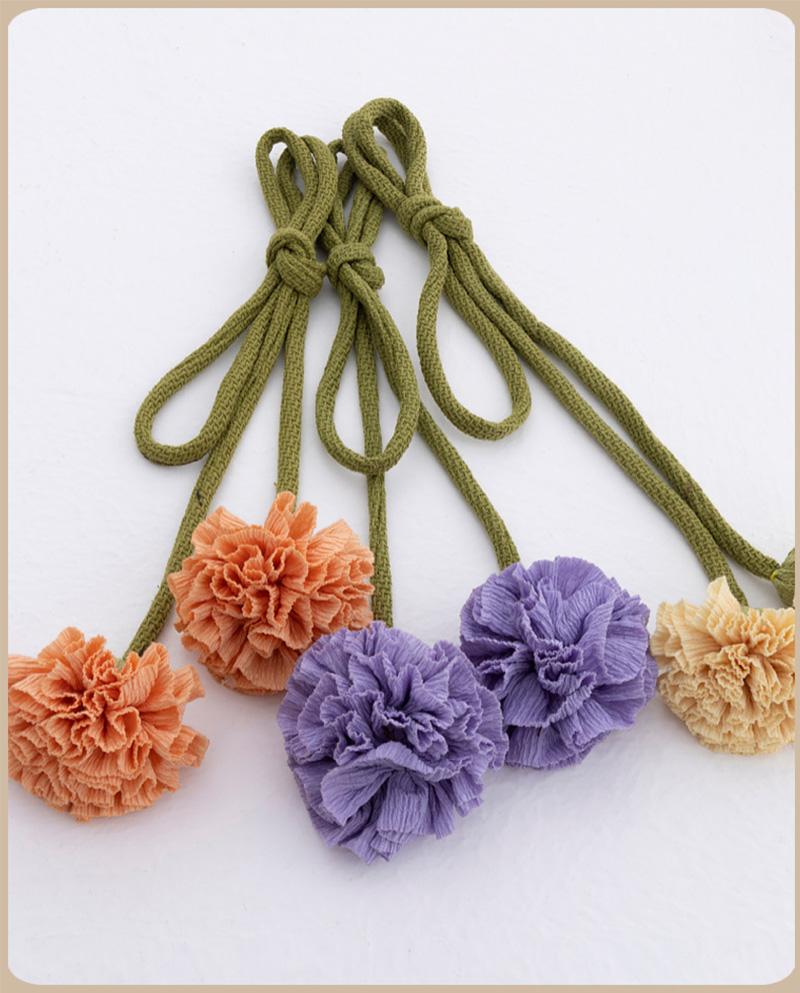 Elastic Band Curtain Tieback Simulated Flowers Handmade DIY Window Curtain Buckles Rope Shoes Clothing Accessories Wholesale