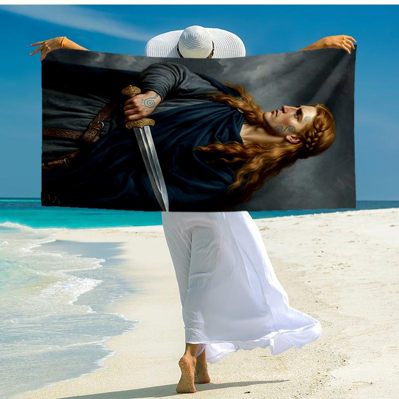 Ultra-Soft Beach Towel with Heroes of Gaul Theme,Ideal for Pool - Camping, Diving - Perfect Travel Essential, Vibrant Beach Towel.