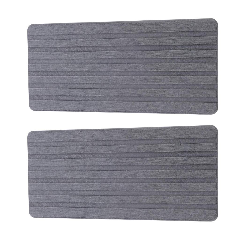 2pcs Diatomite Coaster Water Absorbent Fast Drying  D Diatomaceous Earth Soap Dish with Foot Pads for Bathroom Kitchen