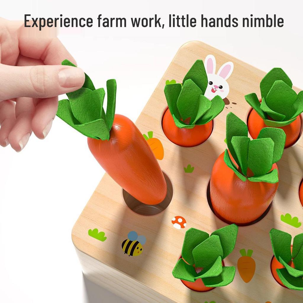 Goryeobaby Montessori Pulling Radish Toy - Early Education & Intellectual Development Tool for Children