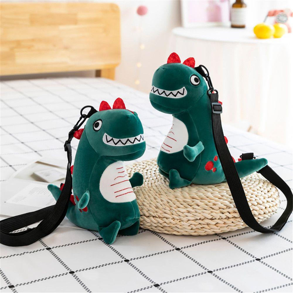 

Gift Travel Baby Girls Boy Dinosaur Cartoon Dinosaur Toy Plush Toy Shoulder Chest Bags