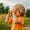 Multicolor Kids Binoculars Rubber Magnifying Toys Portable Telescope  Science and Education