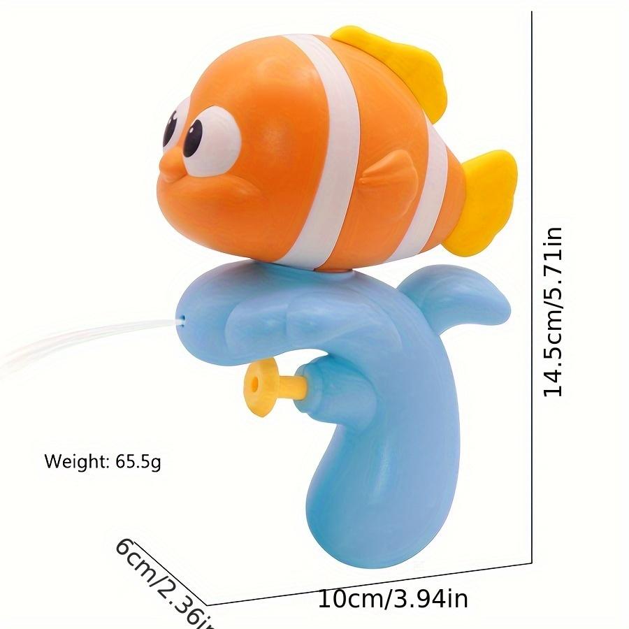 2 Pcs Toddler Cartoon Water Playset - Colorful Clown Fish - for Baby Bathroom, Beach and Outdoor Water Play Holiday Gift