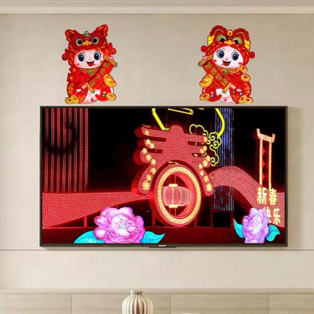 1 Pair Glitter Snake Year Door Sticker 3D Zodiac Snake Windows Decals  Year of The Snake