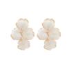 Openwork Chiffon Flower Earrings for Women, Hand-woven, Fashionable and Exaggerated Style.