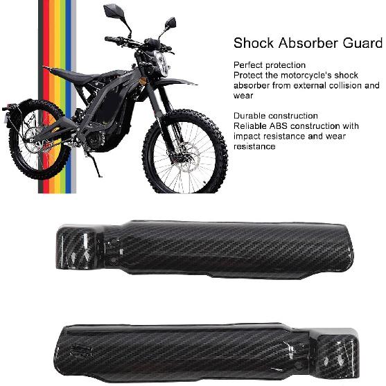 Astibym 2PCS Carbon Fiber Pattern Motocycle Fork Guard Protector Suspension Compatible with SurRon Light Bee X S,other