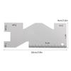 Puntimeter Metal Sewing, 1Pcs Metal Measuring Gauge Quilting Rules Gauge Me Accessory Measures Ruler Ruler Sewing Tool