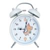 4" Silent Metal Alarm Clock with Light & Customizable Logo for Kids/Students