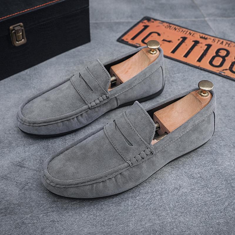 Doudou shoes summer new matte suede lazy small leather shoes loafer driving shoes