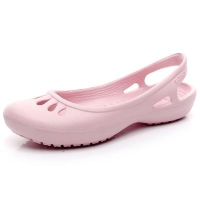 Damenschuhe Sommer 2024 Neue leichte rutschfeste Hohlschuhe Damen flache Sandalen Outdoor Beach Jelly Damensandalen