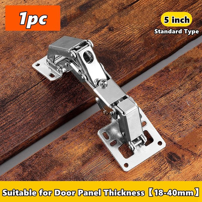 90 Degree Steel Cabinet Hinges No-Drilling Buffer Hinge Kitchen Cabinet Cupboard Hinges DIY Furniture Hardware Tools