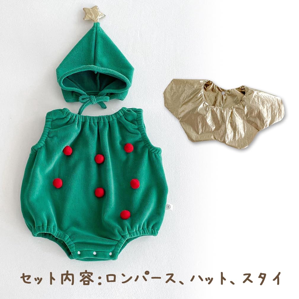 Christmas Cosplay Baby Santa Baby Christmas Tree Roomwear Rompers Cute Fancy Dress Transformation Costume Party Birthday Xmas Pajamas Roomwear