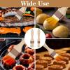 2 Pcs Natural Bristle Pastry Brush, Beech Wooden Handle Basting and BBQ Brushes for Cooking, Butter, Oil, Marinade, Grilling & Baking, Kitchen Food