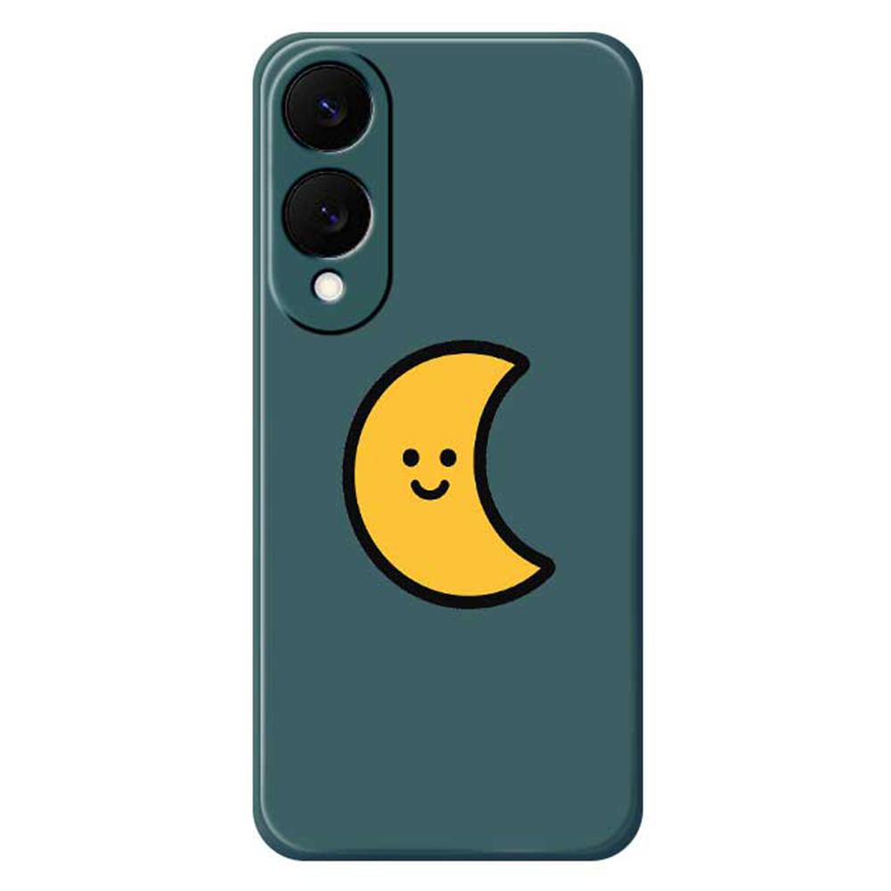 

For Samsung Galaxy S25 Edge Case Yellow Moon Pattern Printing Straight Edge TPU Phone Back Cover B