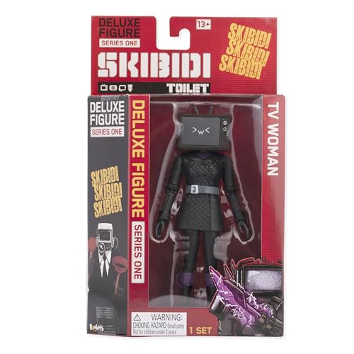 Skibidi Toilet Deluxe Figure TV Woman Collectible Figure Officially Licensed Toilet Toy Black