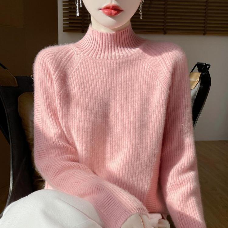 Thick Winter Wool Turtleneck Sweater Women 100 Percent Knit Pullover Tops MODERN NEW SAGA Jumpers Female
