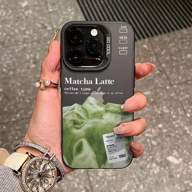 Matcha Latte Coffee Color Silver Case for Apple 11/11/11 Pro Phone Case 11promax11/11/11X