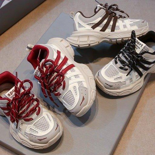 Versatile sports shoes 2025 spring and autumn new children's sports shoes girls running shoes boys middle and older children's shoes