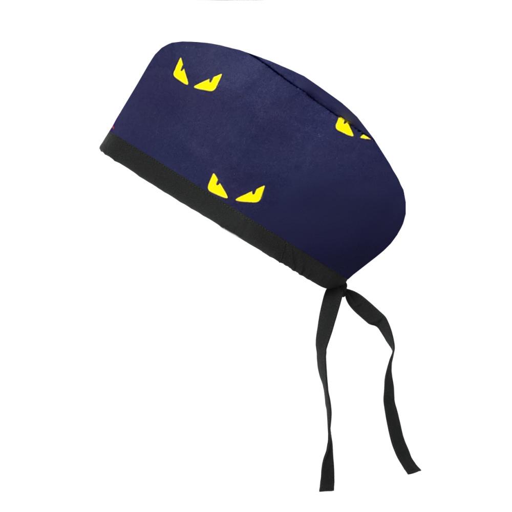 Adjustable Cotton Surgical Cap with Cartoon Print for Women and Men