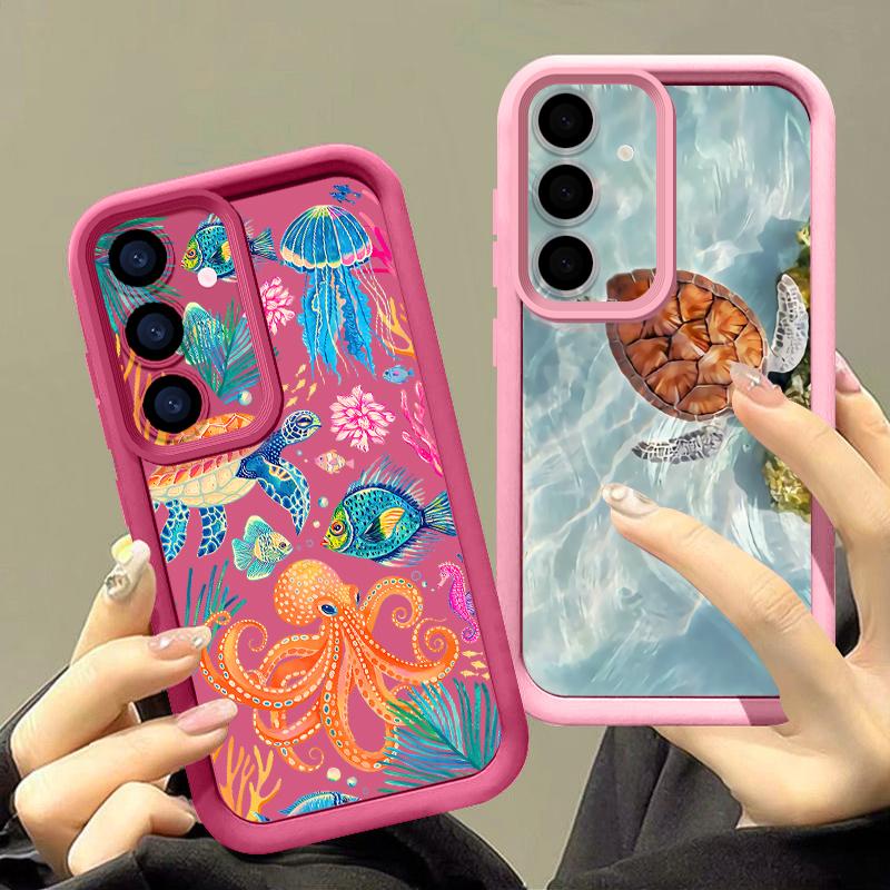 Jellyfish Pattern TPU Case For Samsung Galaxy S26 S25 S24 S23 S22 Ultra S23 FE A57 A17 A56 A55 A15 A16 A36 A37 5G Phone Cover