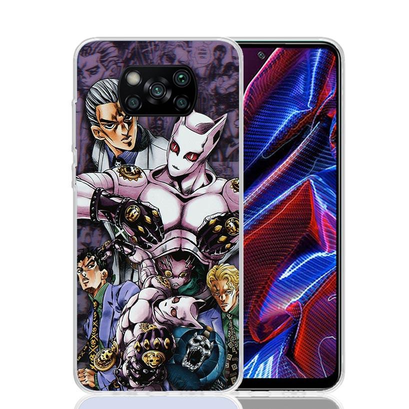 JoJo Adventure Killer Queen Phone Case For Xiaomi Poco X7 X6 X5 Pro F7 Ultra Redmi 15C 15 13 13C 12 12C 10 10A 10C 9 9A 9C 9T Co