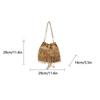 Korean Style Suede Handbag PU Leather Drawstring Bucket Bag Fashion Tassel Shoulder Bag  Women