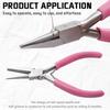 Mini 5Inch Round Concave Pliers Wire Looping Pliers Precision Jewelry Pliers Wire Looping Pliers for DIY Jewelry Making