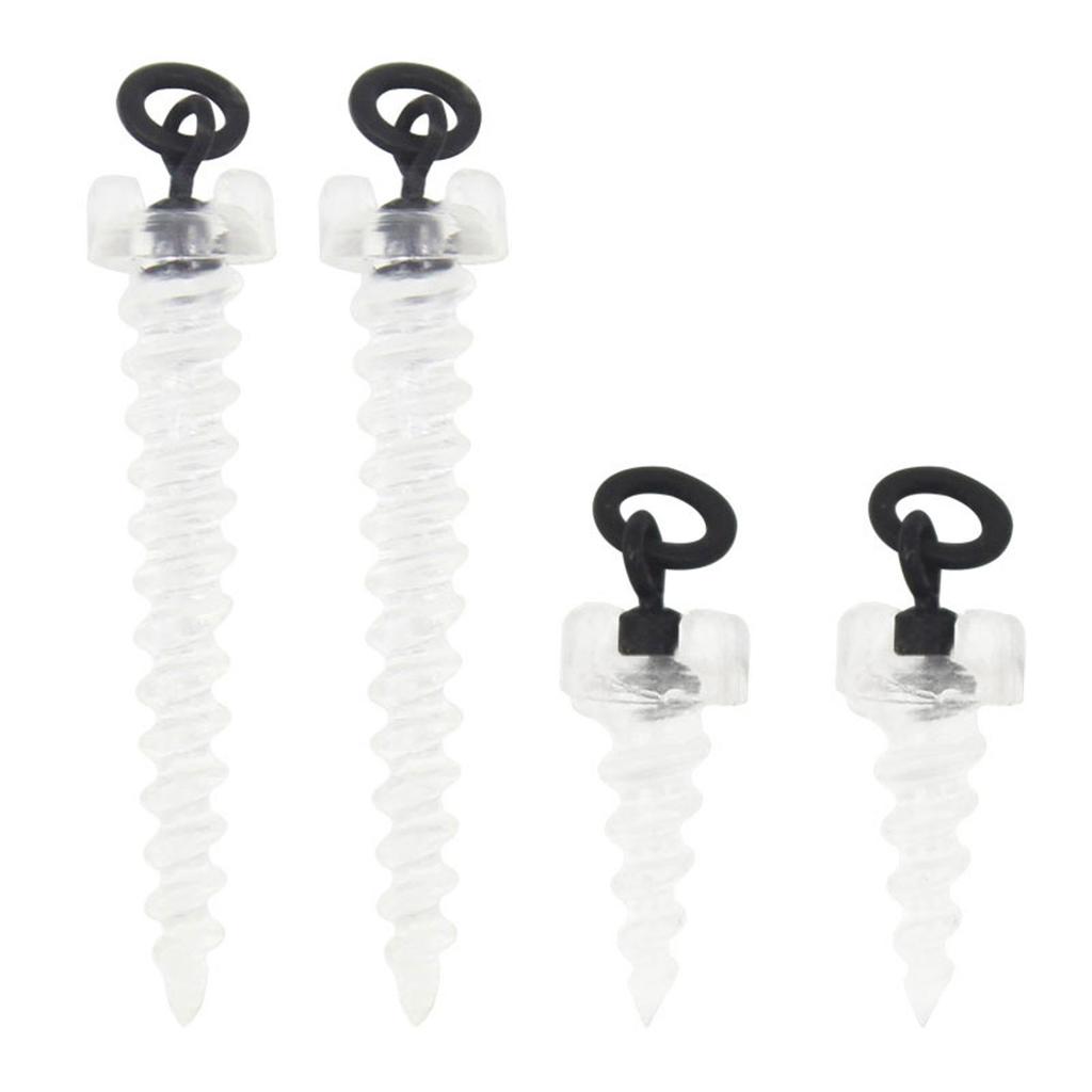20 Stück Angelköder Schraube Karpfen Boilie Köderschraube mit Ringen Wirbel Angel-Terminal-Rig Tackle Angelzubehör
