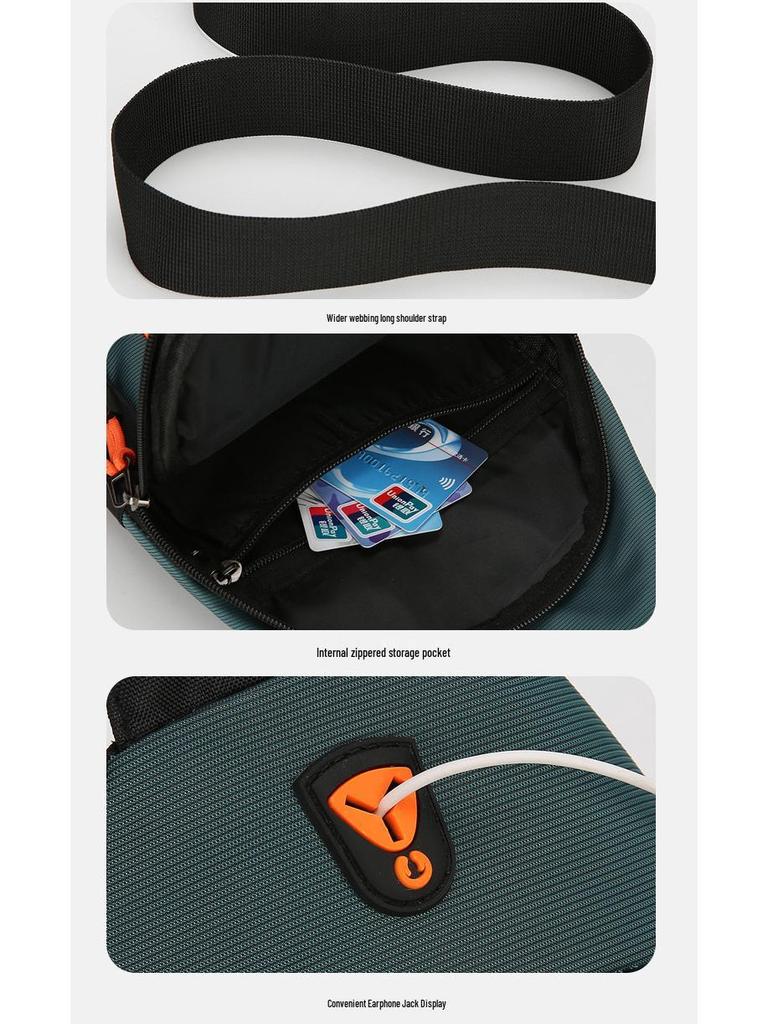Men's Trendy Lightweight Sporty Chest Bag - Large Capacity, Wear-Resistant, Multi-Compartment Crossbody for Commuting