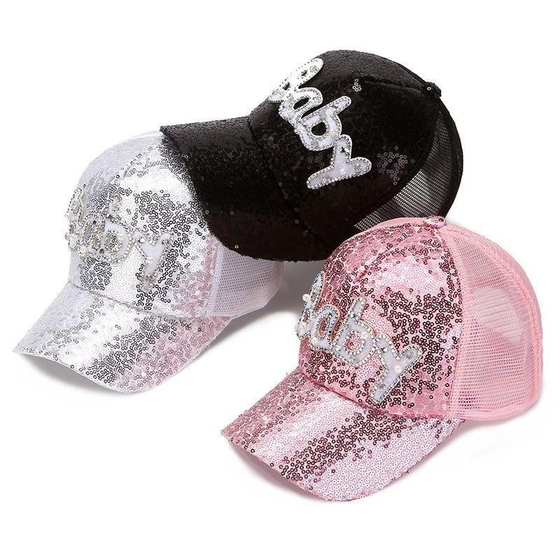 Summer Mesh Baseball Cap With Sequin Mesh Sun Hat For Women Outdoor Sun Protection