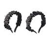 Pleated Headband Y2k Buckle Headband For Women Gothic Headband Black Lolita Headband Punk Headband Goths Headpiece