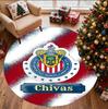 Club Deportivo Guadalajara Muster Runder Teppich, Innen-/Außenmatte, für Picknick, Spielzimmer, Schlafzimmer, Büro, Wohnzimmer, Heimdeko Teppich, Geburtstagsgeschenk