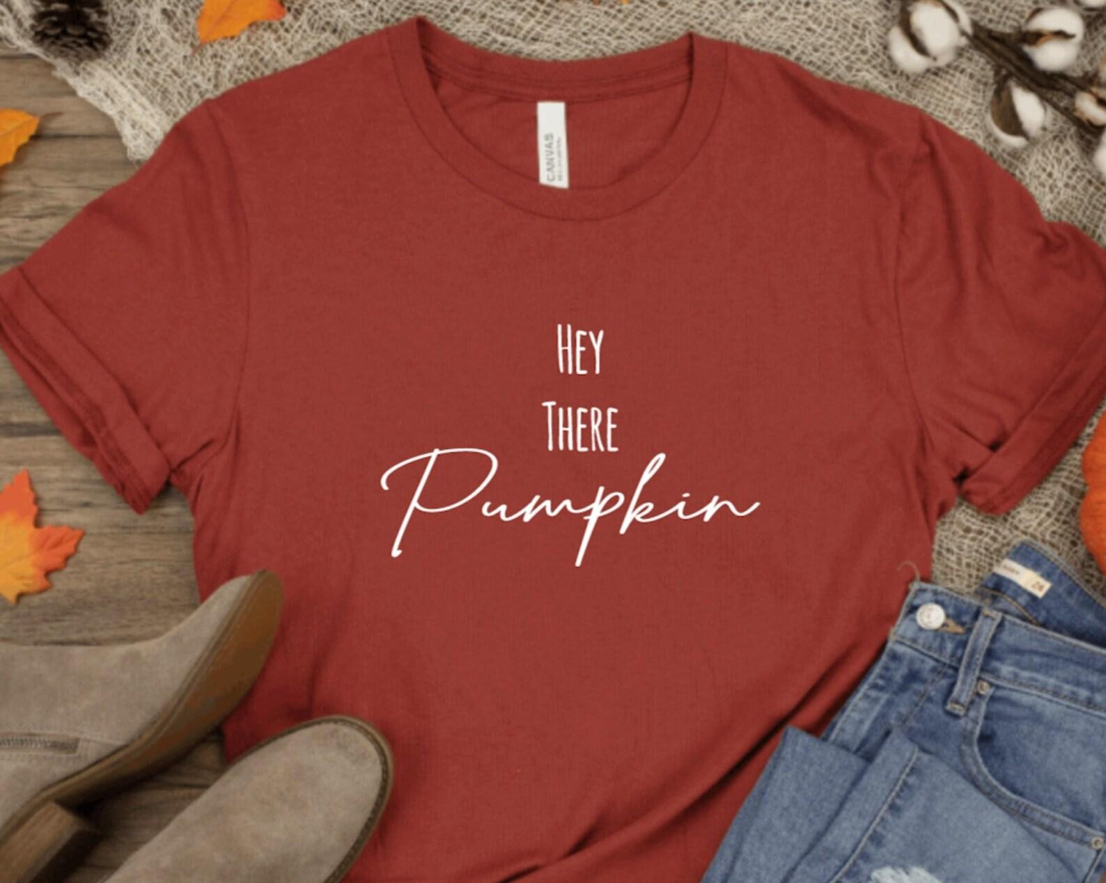 Hey There Pumpkin Unisex Graphic Tee, Short Sleeve T-Shirt, Fall, Autumn, Thanksgiving 2XL