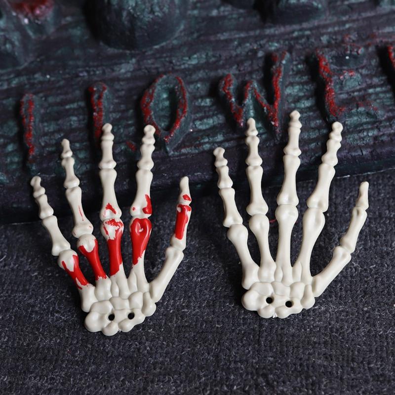 Halloween Skeleton Hands Realistic Plastic Skeleton Hands for Halloween Haunted House Themed Party Decoration Props