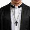 Vnox Stainless Steel Cross Pendant Necklace for Men Boys, Turquoise Black Onyx Tiger Eye Cross Box Chain Valentines Day Gifts