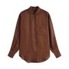 Women's 2025 Fall/Winter Long Sleeve Linen Shirt - Elegant Commuter Layering Top