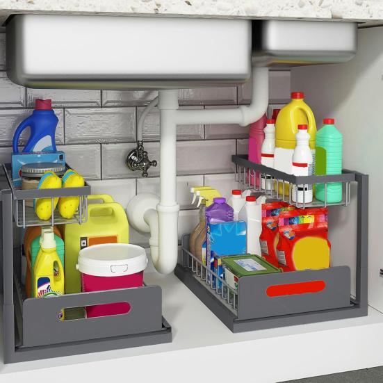 Storage Rack Seasoning Organizer Strong Load-bearing Rust-proof Pull-Out Design Kitchen Storage Shelf Spice Rack