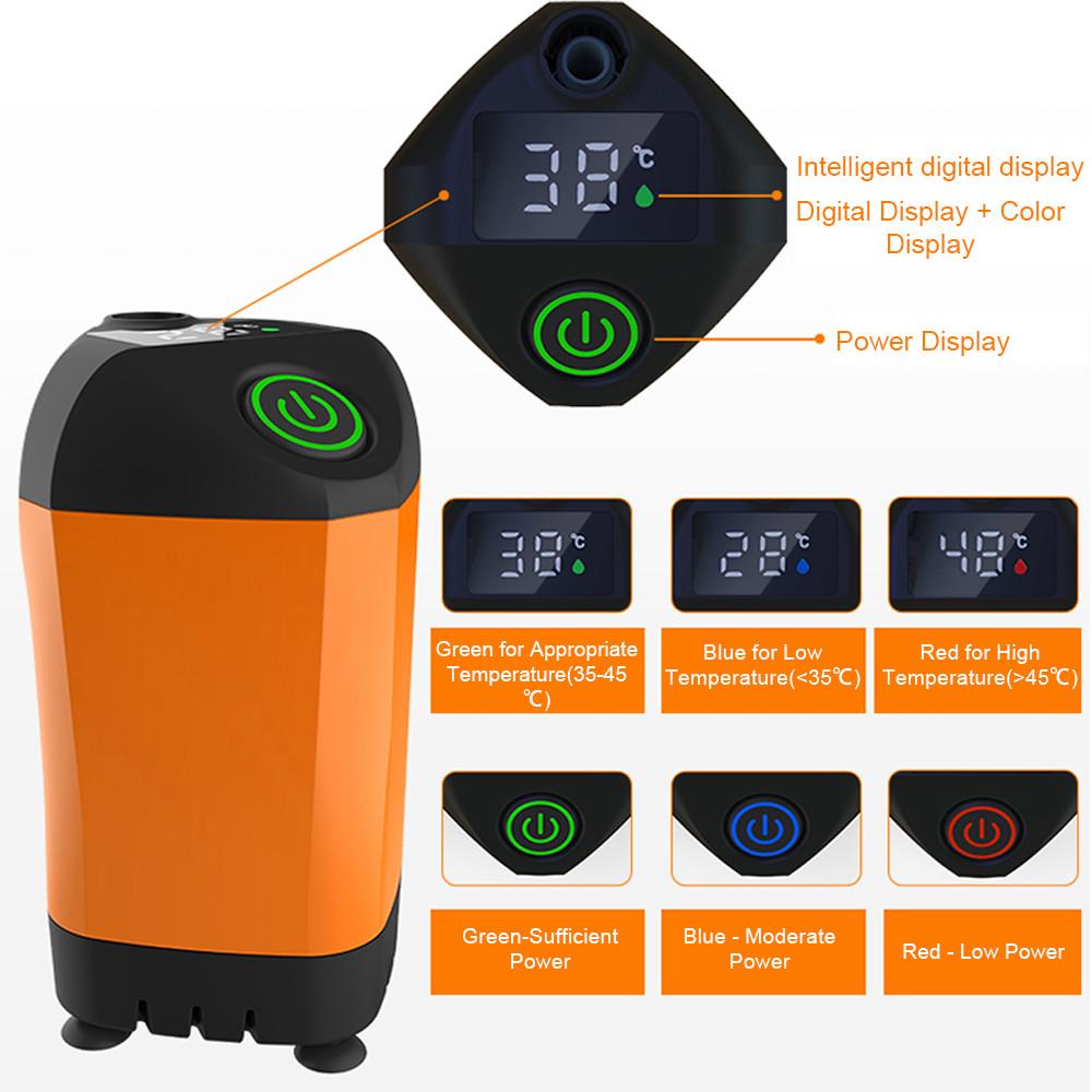 Portable Electric Shower Pump Outdoor Waterproof Camping Shower Digital Display Hiking Travel Pet Watering Rain Shower