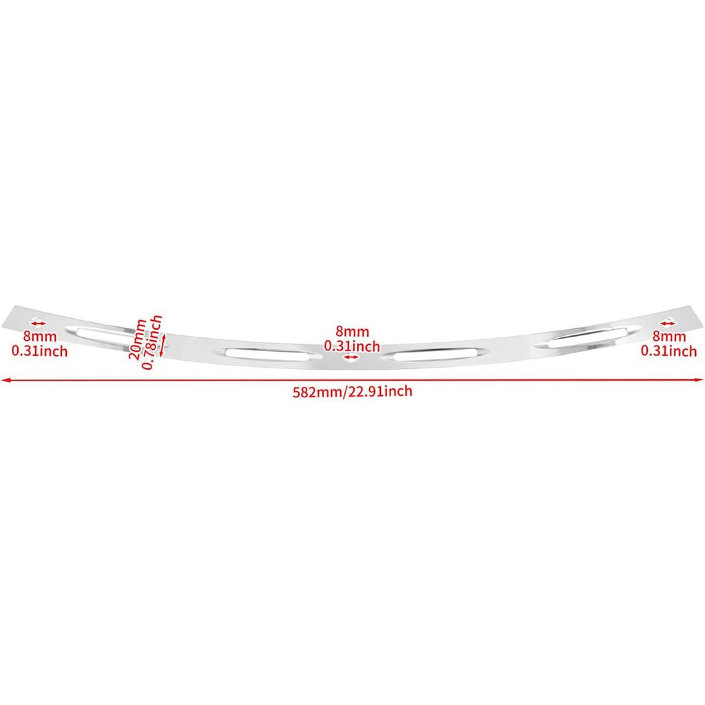 HDBUBALUS Motorcycle Windshield Trim Chrome Windscreen Trim Fit for Harley Touring Electra Street Glide Ultra Limited Tri Glide 1996-2013