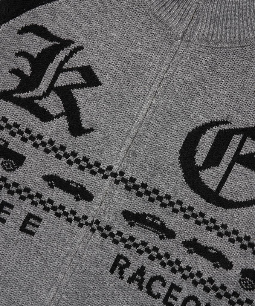 KKEEE Racing Ke Oversized Knit Zip-Up [Black]