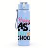 1PC Happy Last Day Of School Letter 750ml Color Plastic Water Bottle Leakproof Flip Straw Lid For Sports Office Home Use