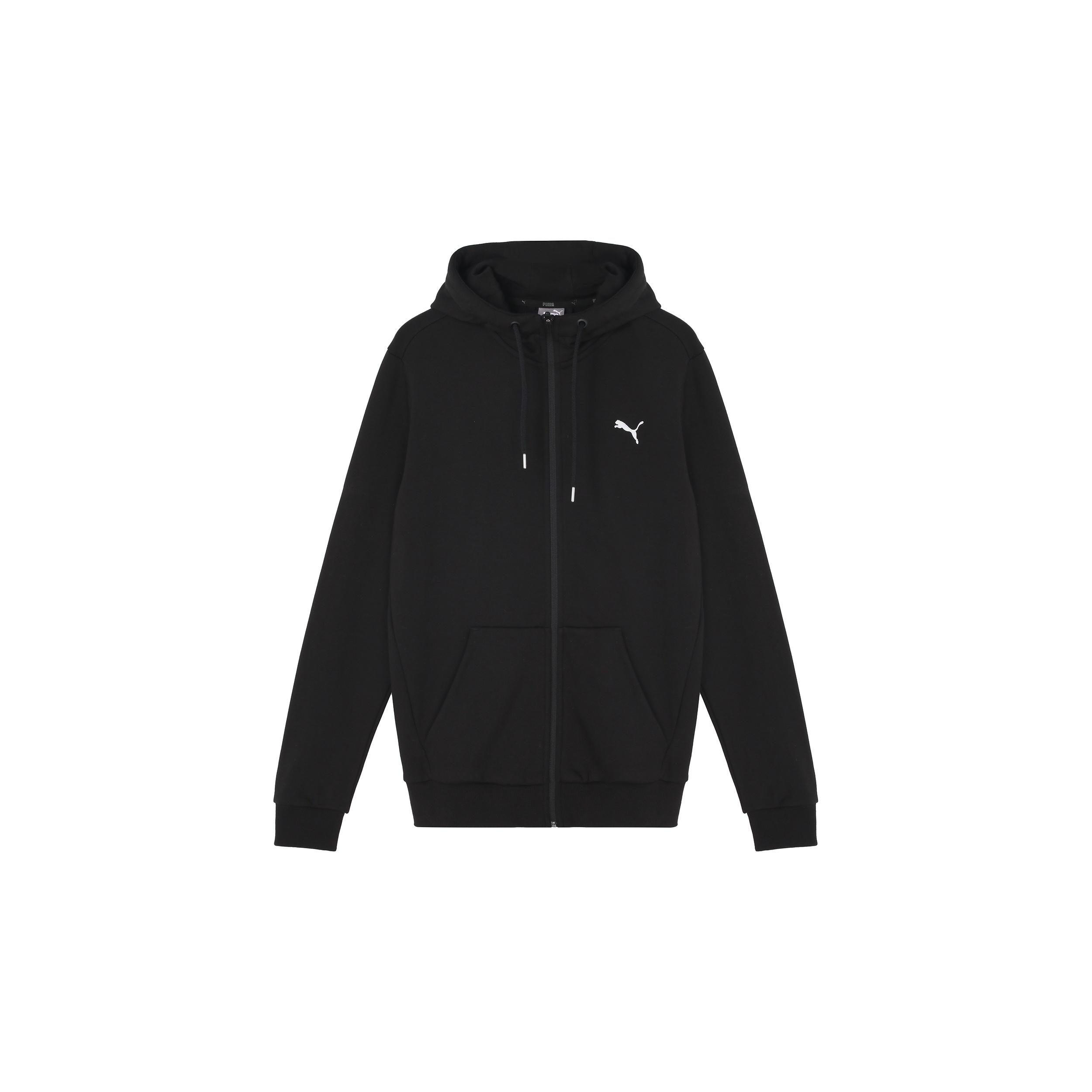 PUMA Logo Printed Hooded Jacket Black Men s 593135-01 M