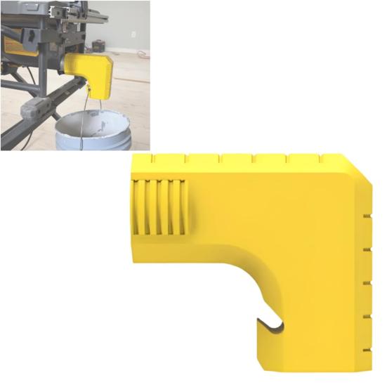 Dust Collection Adapter for DWE7485 Slim Table Saw Snap-On Hook Up Design Tool-Free Installation Efficient Wood Chip Capture Adapter