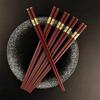 5/10 Pairs 24.9cm Red Reusable Chopsticks Sushi Sticks Non-Slip Chopstick Korean Japanese Food Chinese Chopsticks Set