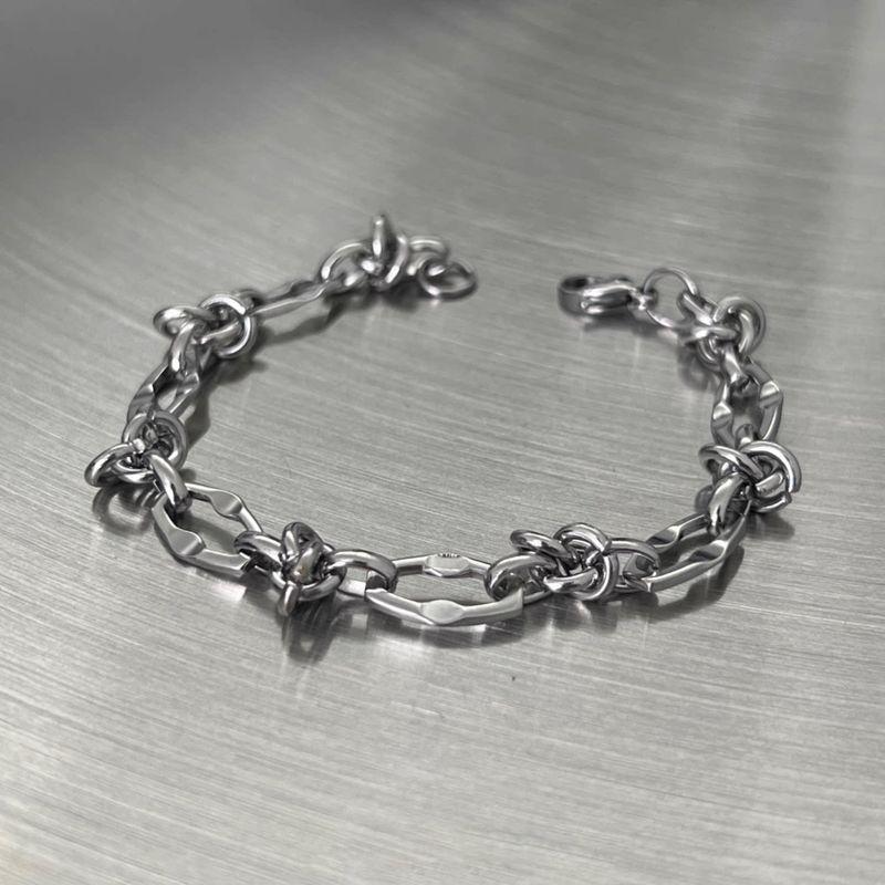 Thorn Titanium Steel Bracelet Men and Women Ins Trendy European Hip Hop Niche Style Fancy Non-Fading Bracelet Men Bracelet Thorns Titanium Steel Bracelet 18cm