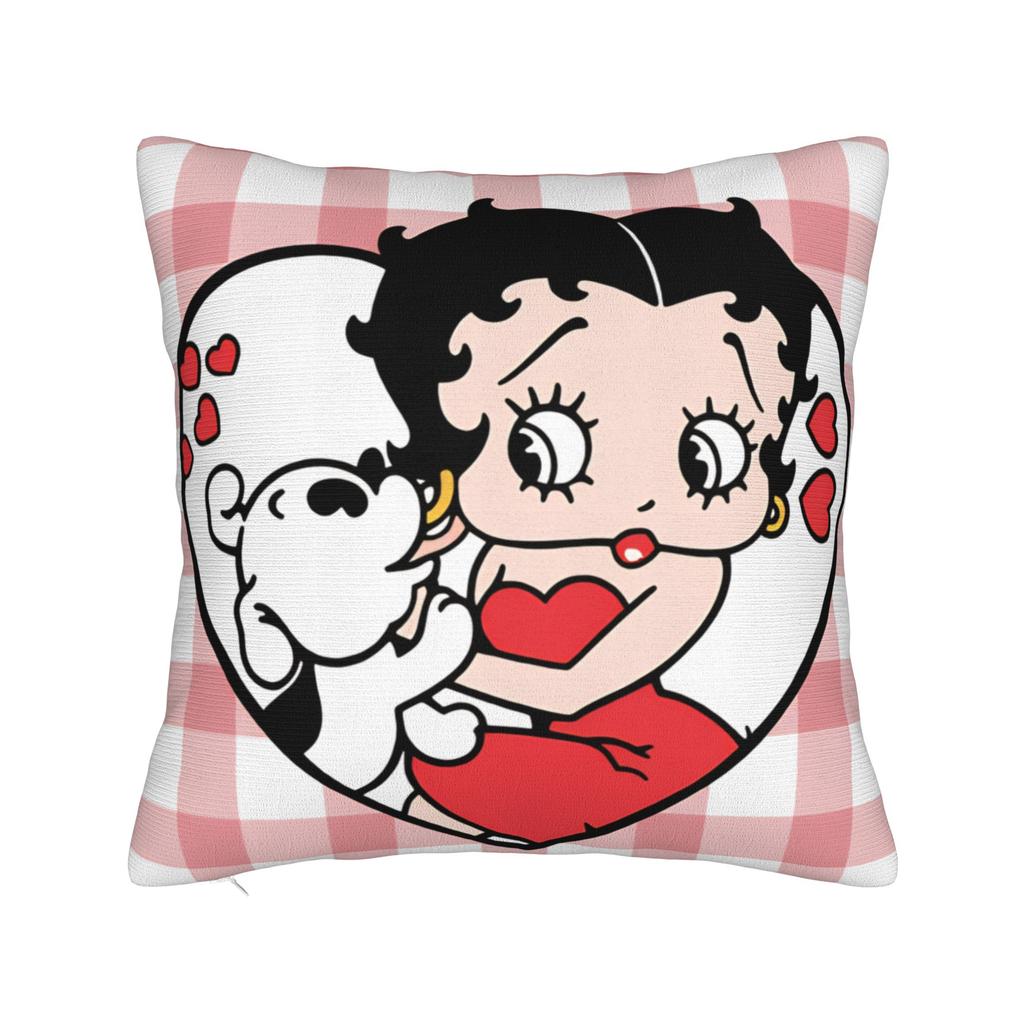 B-Bettys Boops Federa Cuscino Carina Divertente Copricuscino Personalizzato Per Divano Letto Camera da Letto