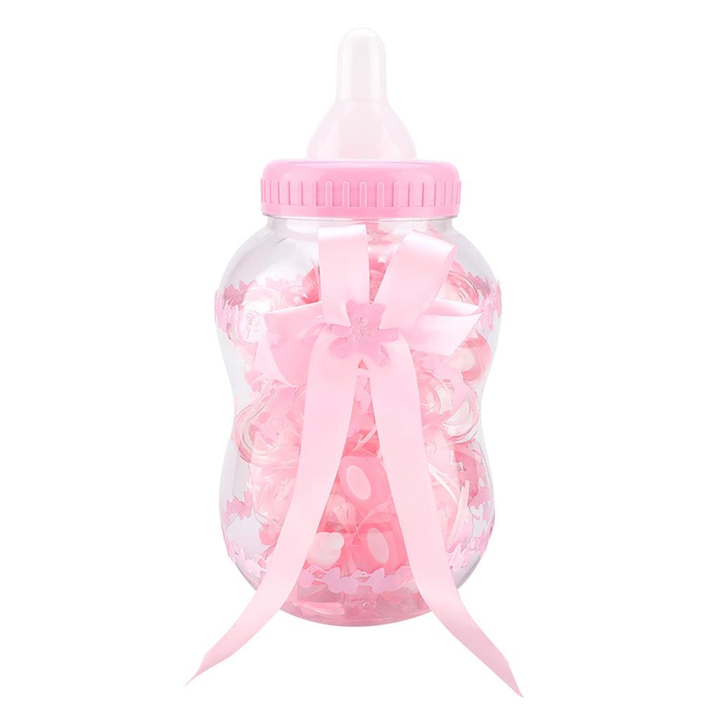 30pcs Cute Feeding Bottle Shape   Boxes for Event Christening Party Decoration Pink